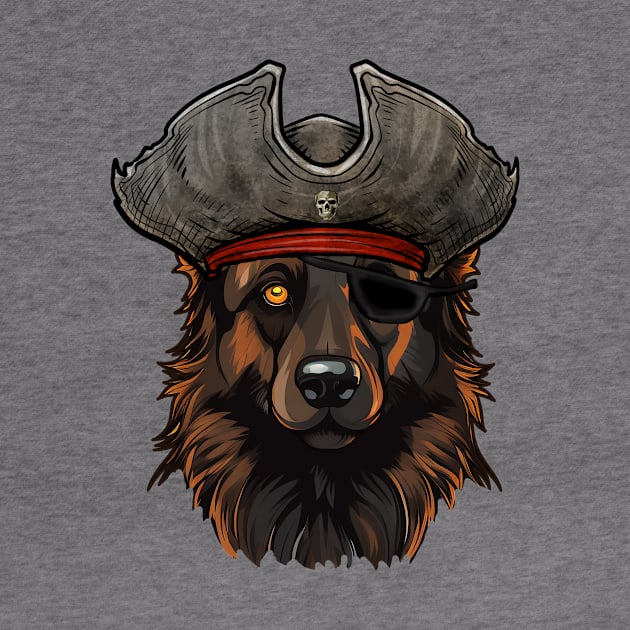 Funny Pirate Belgian Tervuren Dog by whyitsme